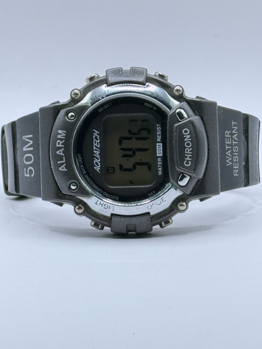 Aquatech Digital Watch Sports Chrono CR2025 GSI AQT24015 Stainless Ba